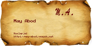 May Abod névjegykártya